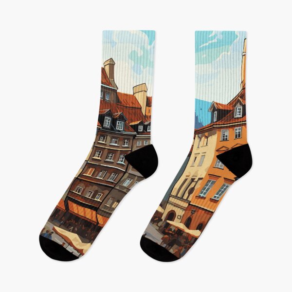 Item preview, Warsaw Poland Travel Art Vintage designed and sold by KrisSidDesigns.