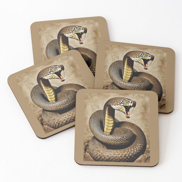 Item preview, "Majestic Encounter: King Cobra in Action" designed and sold by Artisticanvas.