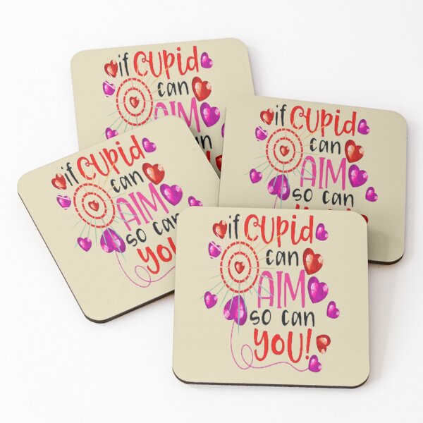 Item preview, If Cupid Can Aim So Can You, Cute Lettering Design , Bee Mine For Valentine, Everyday My Valentine, you will live on in my heart designed and sold by Adri Barnard.