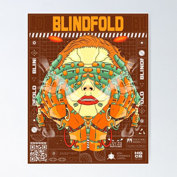 Item preview, Mechanical Blindfold with Urban Graphic Design designed and sold by efiik.