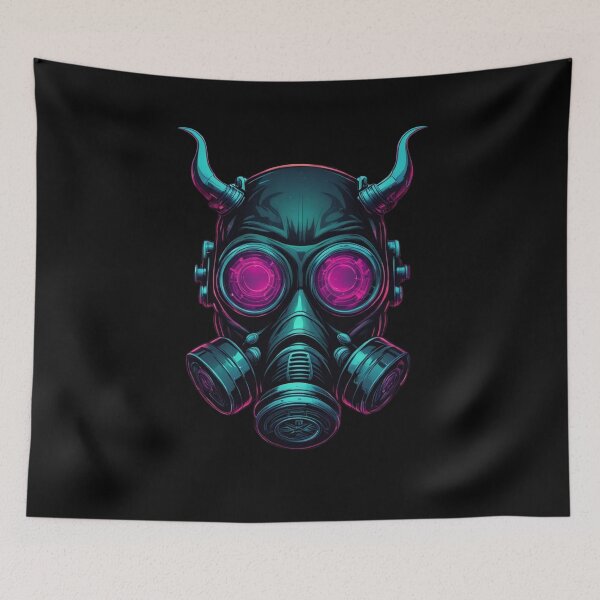 Item preview, Demonic Horns Cyberpunk, Respirator Mask Design designed and sold by Burn-Ego.