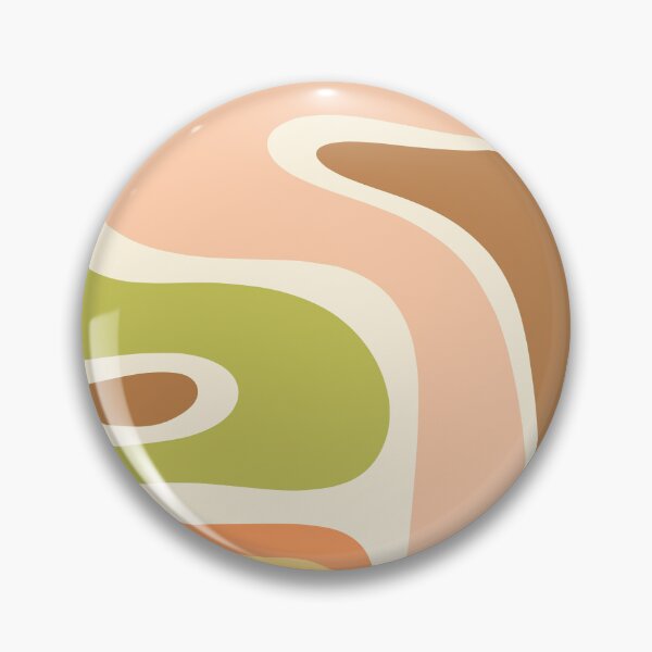 Item preview, Copacetic Retro Abstract in Light Pastel Green Yellow Orange Brown Blush Cream  designed and sold by kierkegaard.