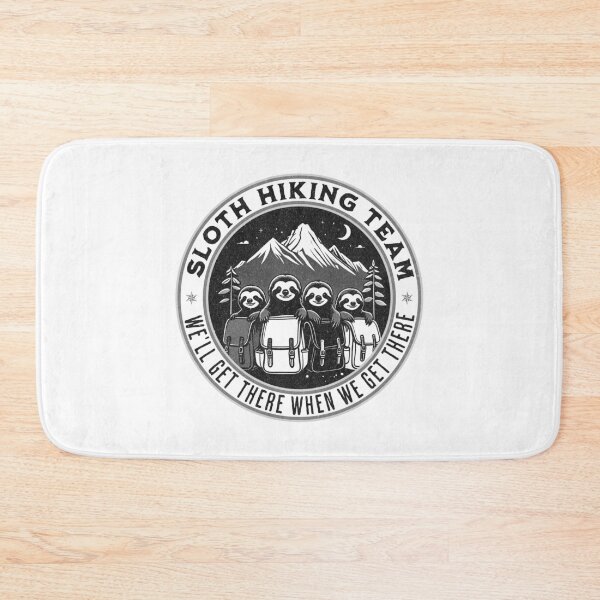Item preview, Sloth Hiking Team Black and White - Funny Camping Saying designed and sold by greenwhite25.