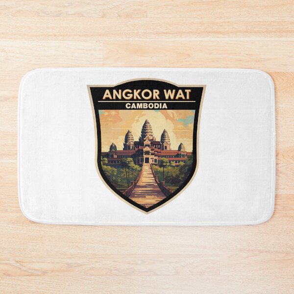 Item preview, Angkor Wat Cambodia Travel Art Badge designed and sold by KrisSidDesigns.