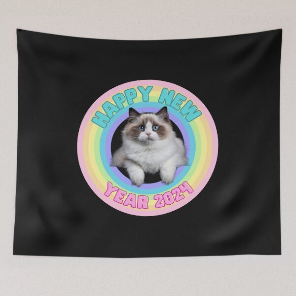 Item preview, Cute round cat, year 2024 designed and sold by Isadesignart.