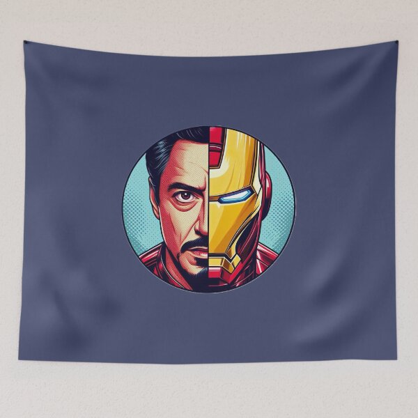 Item preview, Man and Machine - Tony Stark and Iron Man Fusion in Comic Art designed and sold by MnDShirts.