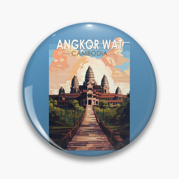 Item preview, Angkor Wat Cambodia Travel Art Vintage designed and sold by KrisSidDesigns.