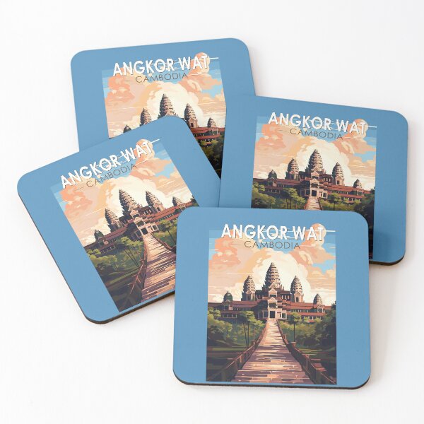 Item preview, Angkor Wat Cambodia Travel Art Vintage designed and sold by KrisSidDesigns.