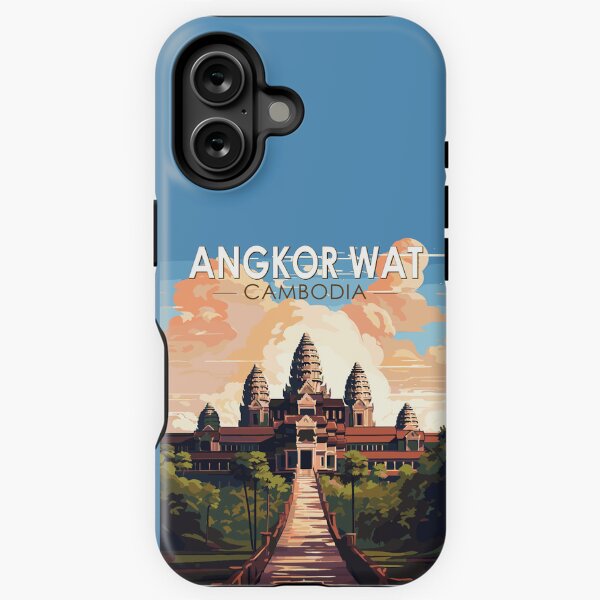Vista previa del artículo con la obra «Angkor Wat Camboya Viajes Arte Vintage», diseñado y vendido por KrisSidDesigns.