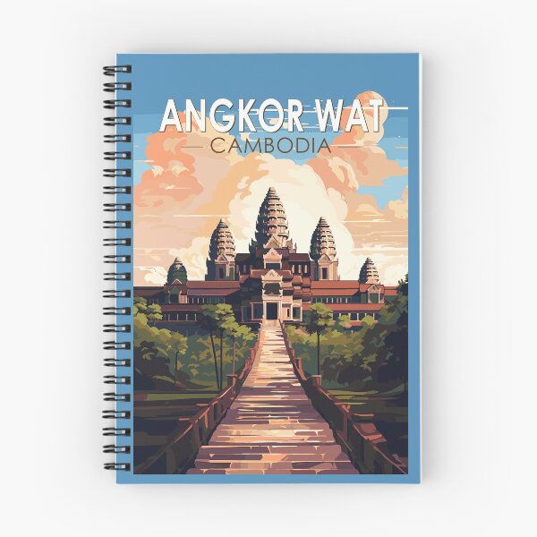 Item preview, Angkor Wat Cambodia Travel Art Vintage designed and sold by KrisSidDesigns.