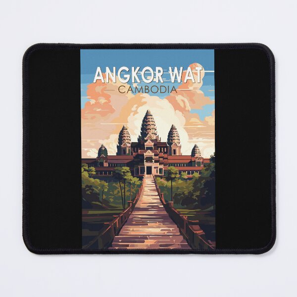 Artikelvorschau, Angkor Wat Kambodscha Reisekunst Vintage entworfen und verkauft von KrisSidDesigns.