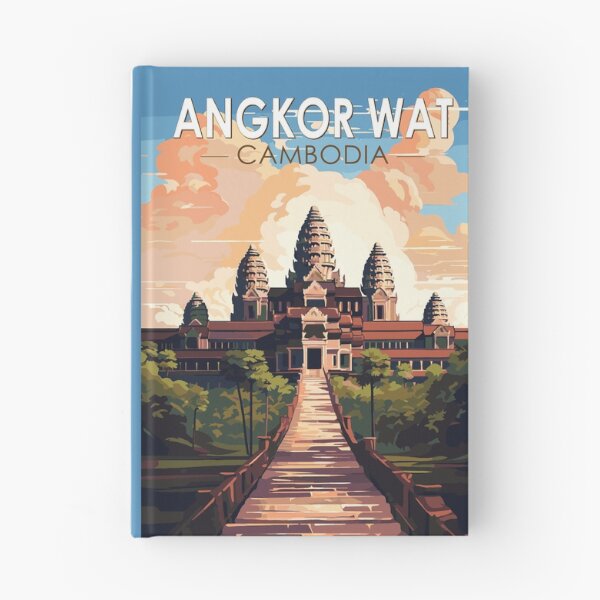 Item preview, Angkor Wat Cambodia Travel Art Vintage designed and sold by KrisSidDesigns.