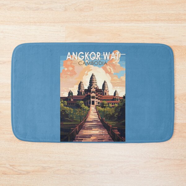 Item preview, Angkor Wat Cambodia Travel Art Vintage designed and sold by KrisSidDesigns.