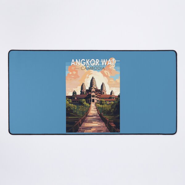 Item preview, Angkor Wat Cambodia Travel Art Vintage designed and sold by KrisSidDesigns.