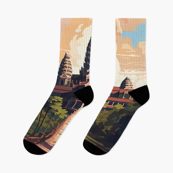Item preview, Angkor Wat Cambodia Travel Art Vintage designed and sold by KrisSidDesigns.
