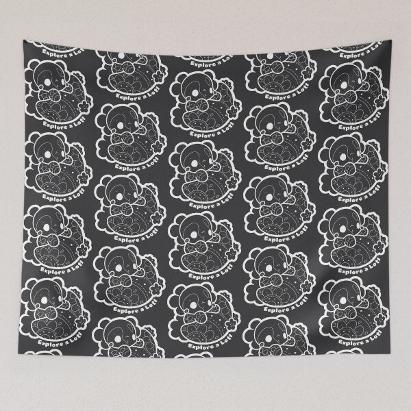 Item preview, Explore a Lotl | White Line Art Axolotl Illustration designed and sold by evybenita.