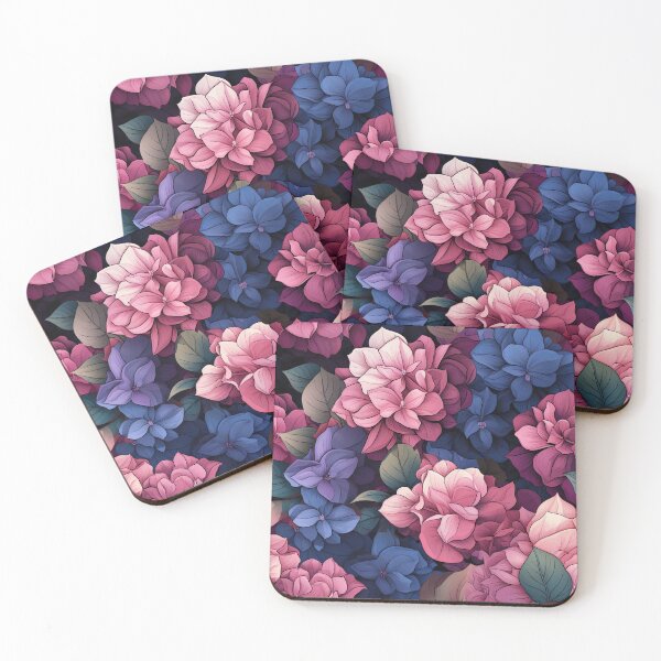 Item preview, Hydrangea Tile 21: Blue Skies and Pastel Puffs Dancing in Nature's Confetti Bowl designed and sold by TheBrainArt.