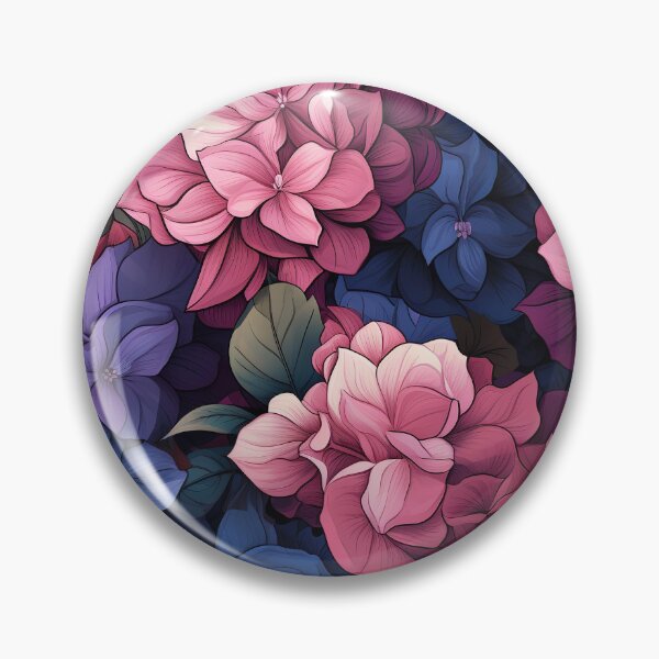 Item preview, Hydrangea Tile 21: Blue Skies and Pastel Puffs Dancing in Nature's Confetti Bowl designed and sold by TheBrainArt.