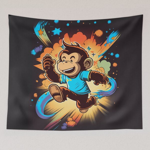 Item preview, “Intergalactic Journey of a Star Monkey” designed and sold by Art-Vortex-fr.