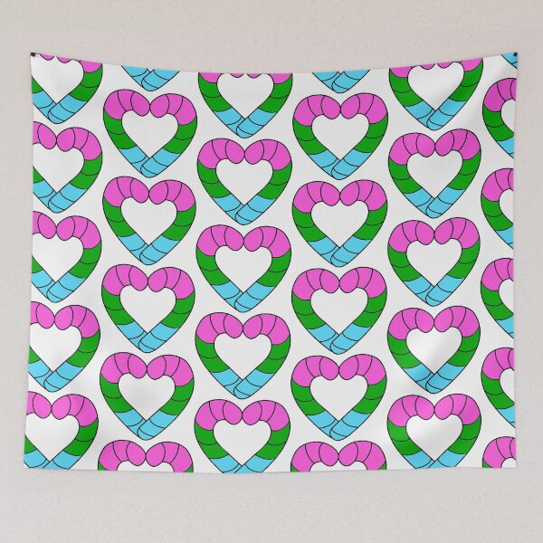 Item preview, Polysexual Pride Candy Cane designed and sold by HarveyHandcraftsandDesigns.