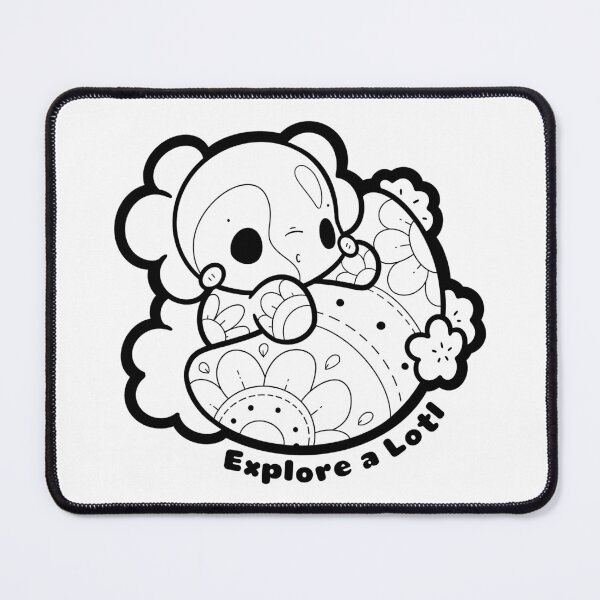 Item preview, Explore a Lotl | White Outline Axolotl Illustration designed and sold by evybenita.