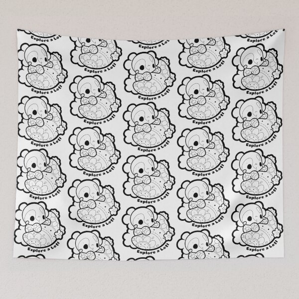 Item preview, Explore a Lotl | White Outline Axolotl Illustration designed and sold by evybenita.