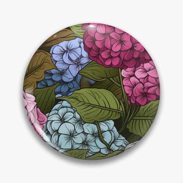Item preview, Hydrangea Tile 23: Blue Skies and Pastel Puffs Dancing in Nature's Confetti Bowl designed and sold by TheBrainArt.