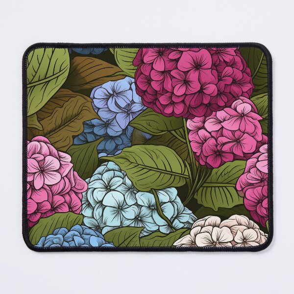 Item preview, Hydrangea Tile 23: Blue Skies and Pastel Puffs Dancing in Nature's Confetti Bowl designed and sold by TheBrainArt.