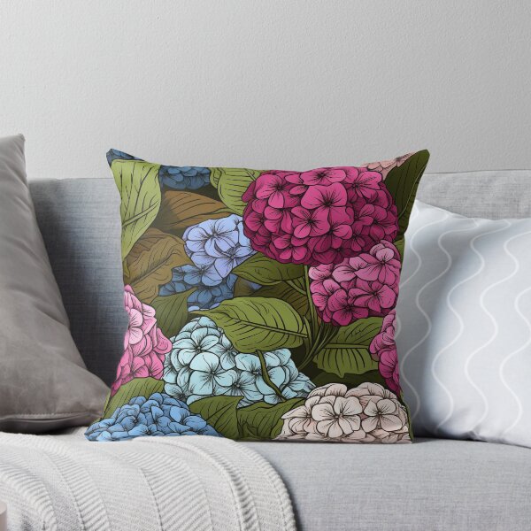 Item preview, Hydrangea Tile 23: Blue Skies and Pastel Puffs Dancing in Nature's Confetti Bowl designed and sold by TheBrainArt.
