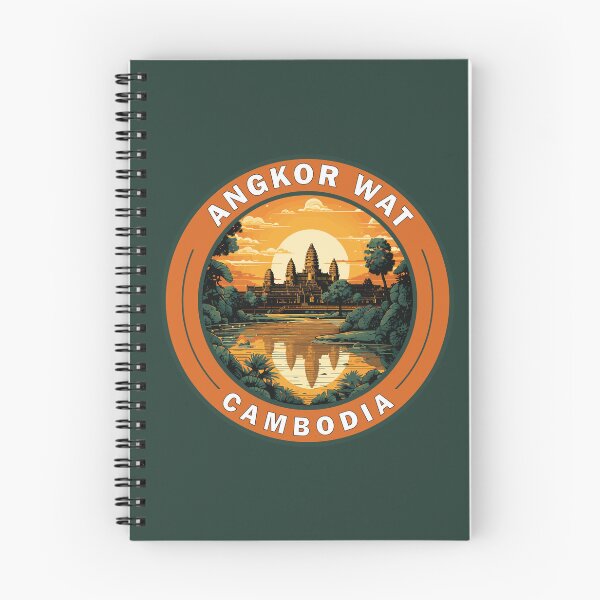 Item preview, Angkor Wat Cambodia Travel Art Badge designed and sold by KrisSidDesigns.