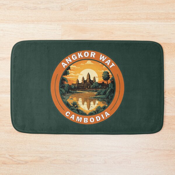 Item preview, Angkor Wat Cambodia Travel Art Badge designed and sold by KrisSidDesigns.