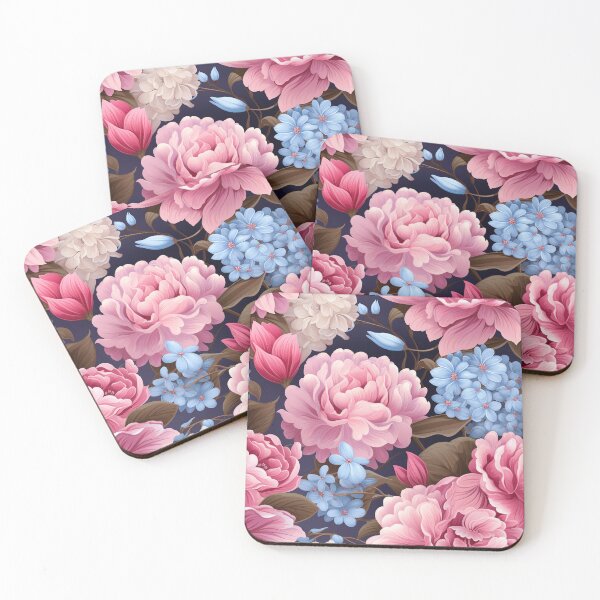 Item preview, Hydrangea Tile 24: Blue Skies and Pastel Puffs Dancing in Nature's Confetti Bowl designed and sold by TheBrainArt.