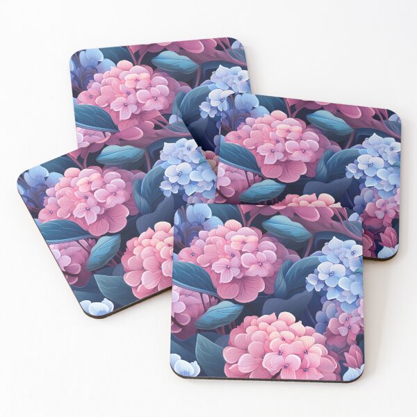 Item preview, Hydrangea Tile 25: Blue Skies and Pastel Puffs Dancing in Nature's Confetti Bowl designed and sold by TheBrainArt.