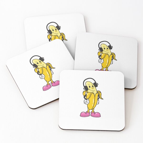 Item preview, Kawaii banana | Cool Banana | Banana listening music| Banana wearing headphone designed and sold by Cosmicworld07.