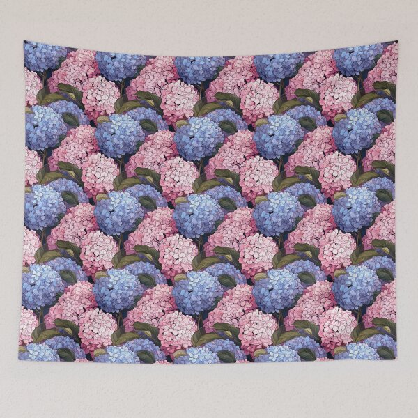 Item preview, Hydrangea Tile 26: Blue Skies and Pastel Puffs Dancing in Nature's Confetti Bowl designed and sold by TheBrainArt.