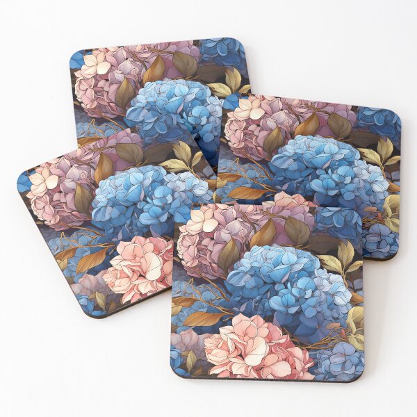 Item preview, Hydrangea Tile 27: Blue Skies and Pastel Puffs Dancing in Nature's Confetti Bowl designed and sold by TheBrainArt.
