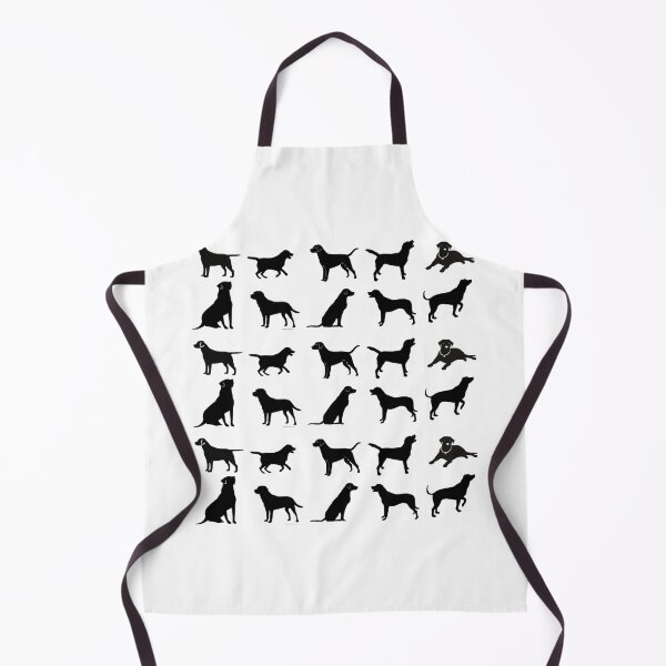 Item preview, Black labradors in ten different poses with repeating pattern designed and sold by ElegantTeaTime.