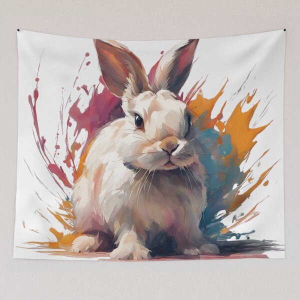 Item preview, Bright Painted Rabbit designed and sold by LittleGoblinPrs.