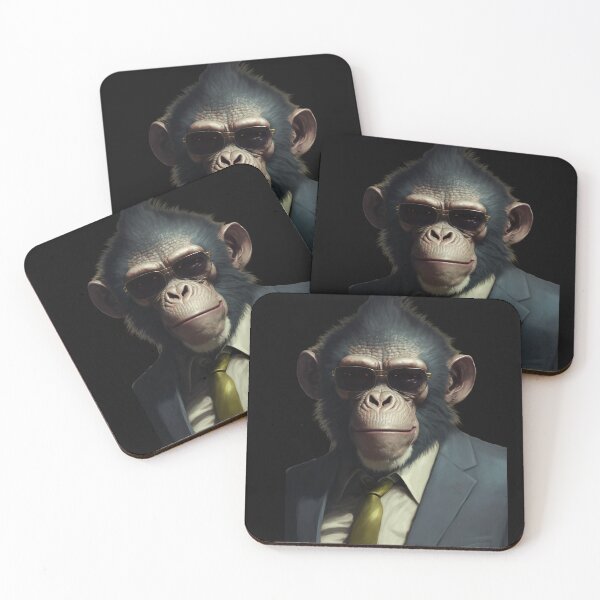 Item preview, Sleek Primate Style: Avatar with Sophisticated Suit and Shades designed and sold by iQuorra.