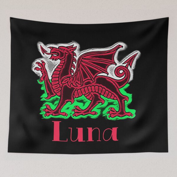Aperçu de l'œuvre LUNA CYMRU DRAIG GOCH DRAGON ROUGE créée et vendue par Marni Scofidio Desi9ns.