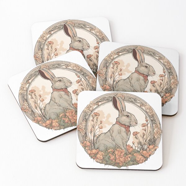 Item preview, Art Nouveau Rabbit 3 designed and sold by LittleGoblinPrs.