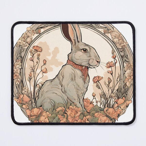 Item preview, Art Nouveau Rabbit 3 designed and sold by LittleGoblinPrs.