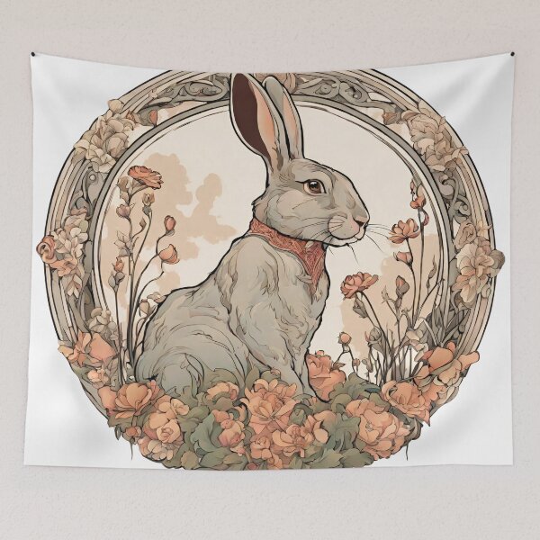 Item preview, Art Nouveau Rabbit 3 designed and sold by LittleGoblinPrs.