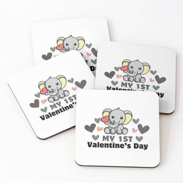 Item preview, Cute Valentine's Day Gifts Elephant Newborn Design My 1st Valentine's Day designed and sold by TheVirtualSpace.