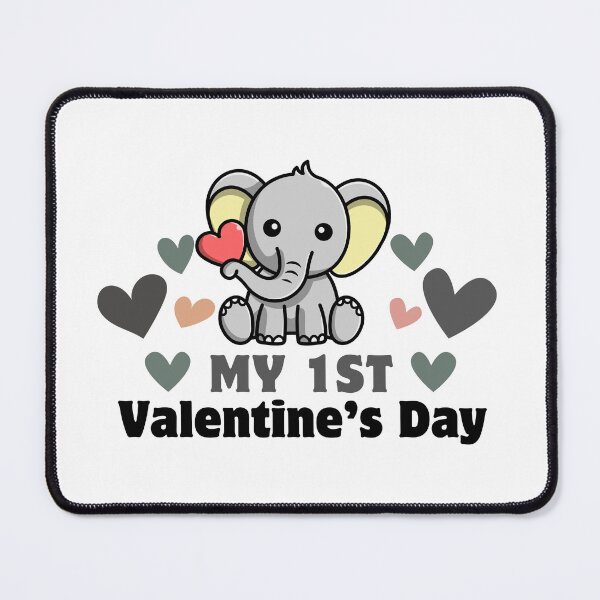 Item preview, Cute Valentine's Day Gifts Elephant Newborn Design My 1st Valentine's Day designed and sold by TheVirtualSpace.