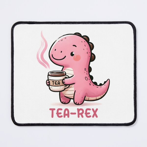 Item preview, Tea Rex T Rex Pink Dinosaur Drinking Tea designed and sold by Melissify.