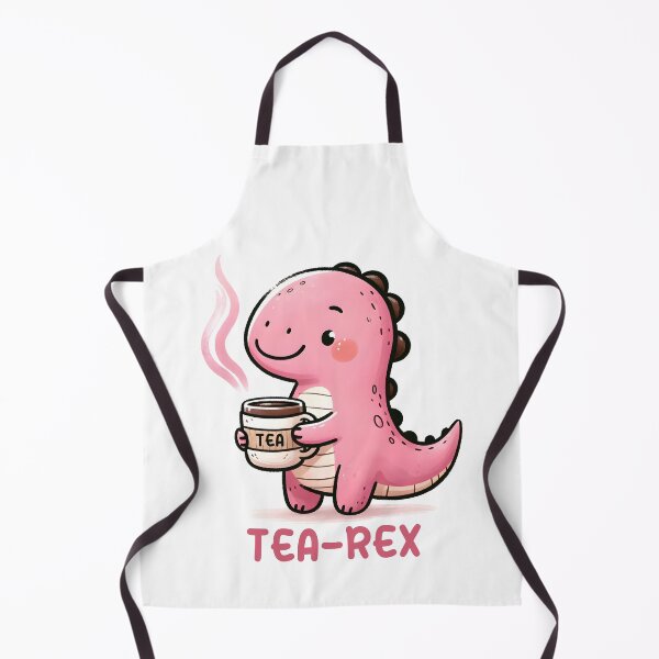 Item preview, Tea Rex T Rex Pink Dinosaur Drinking Tea designed and sold by Melissify.