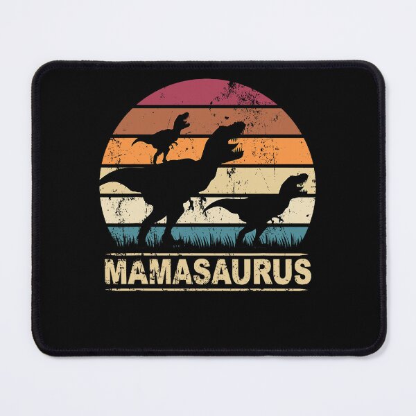 Item preview, Mamasaurus Rex Dinosaur Pajama Dino Twin Mom with two Kids designed and sold by SpeedyPrints.