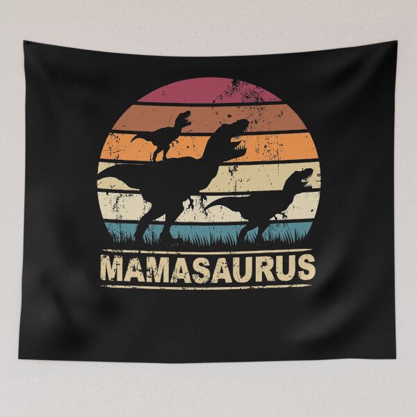 Item preview, Mamasaurus Rex Dinosaur Pajama Dino Twin Mom with two Kids designed and sold by SpeedyPrints.