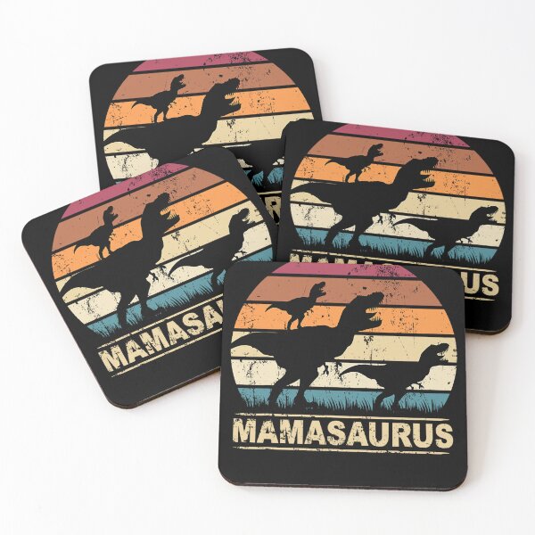 Item preview, Mamasaurus Rex Dinosaur Pajama Dino Twin Mom with two Kids designed and sold by SpeedyPrints.